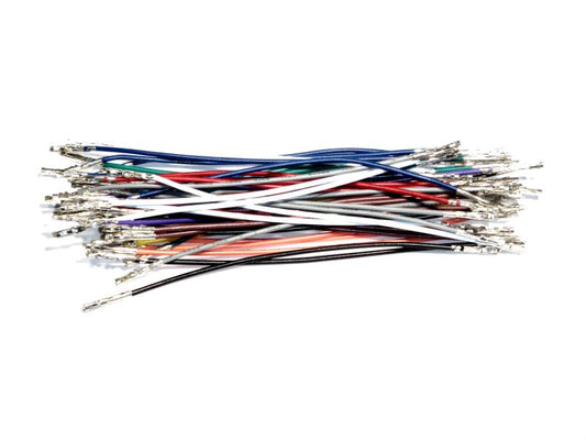 Wires with Pre-crimped Terminals 50-Piece Assortment Female-Female 24"