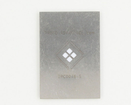 QFN-68 (0.4 mm pitch, 8 x 8 mm body, 4.9 x 4.9 mm pad) Stainless Steel Stencil