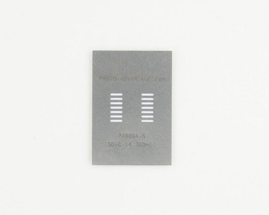 SOIC-14 (1.27 mm pitch, 300 mil body) Stainless Steel Stencil