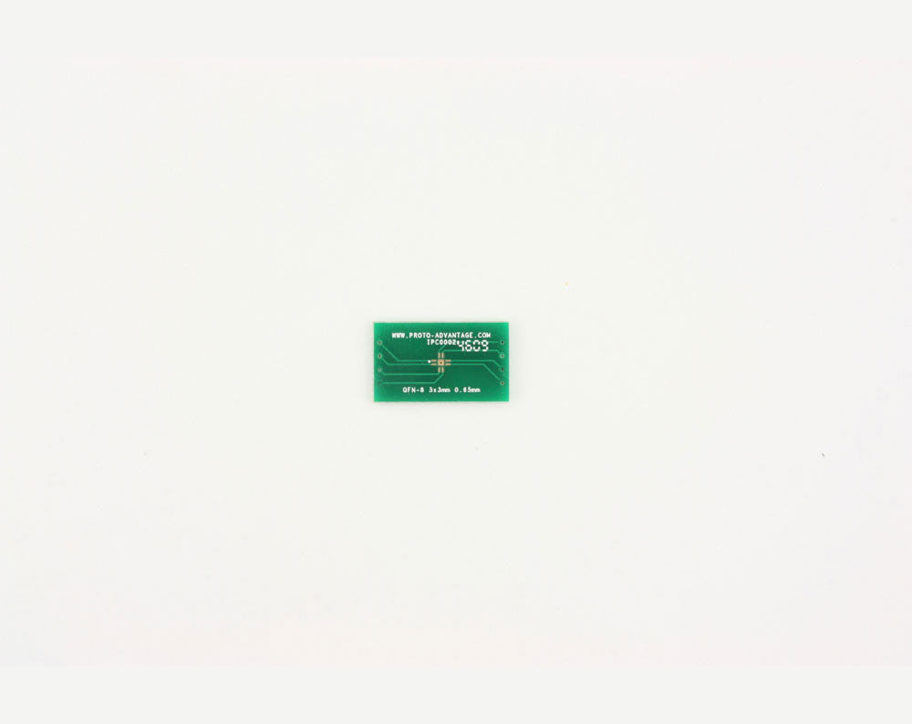 QFN-8 to DIP-12 SMT Adapter (0.65 mm pitch, 3 x 3 mm body, 1.1 x 1.1 mm pad)