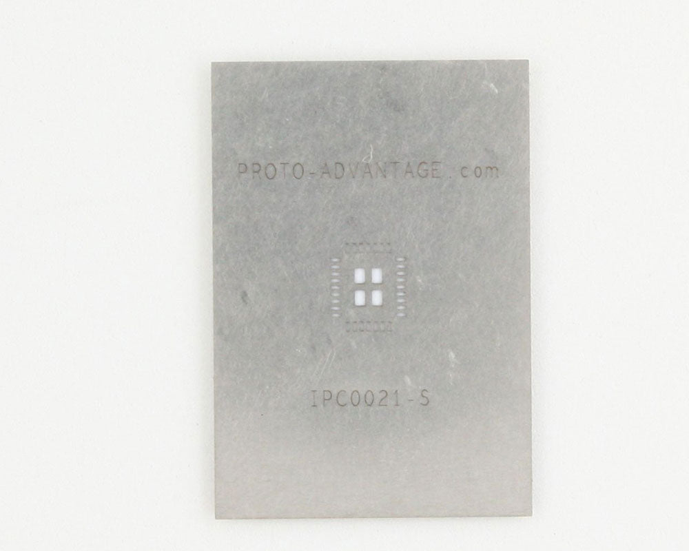 QFN-32 (0.5 mm pitch, 5 x 6 mm body, 2.48 x 3.4 mm pad) Stainless Steel Stencil