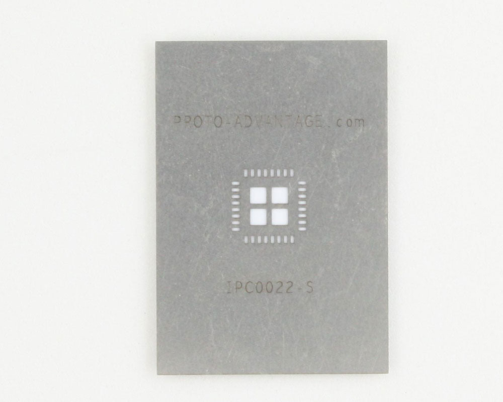 QFN-32 (0.65 mm pitch, 7 x 7 mm body, 4.7 x 4.7 mm pad) Stainless Steel Stencil