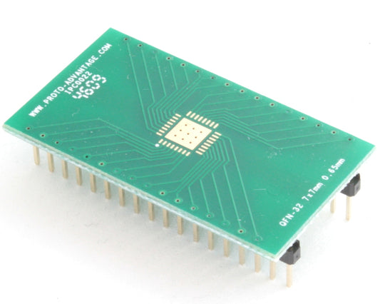 QFN-32 to DIP-36 SMT Adapter (0.65 mm pitch, 7 x 7 mm body, 4.7 x 4.7 mm pad)