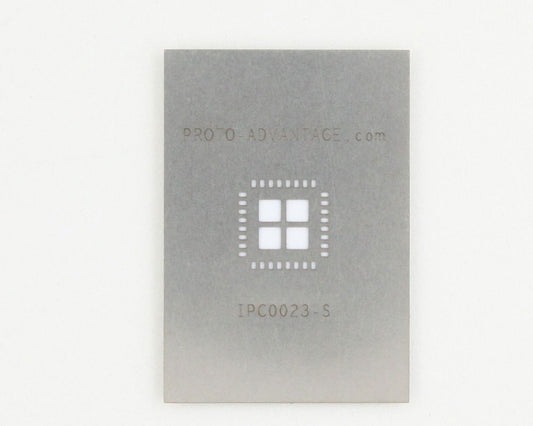 QFN-32 (0.8 mm pitch, 8 x 8 mm body, 5.8 x 5.8 mm pad) Stainless Steel Stencil