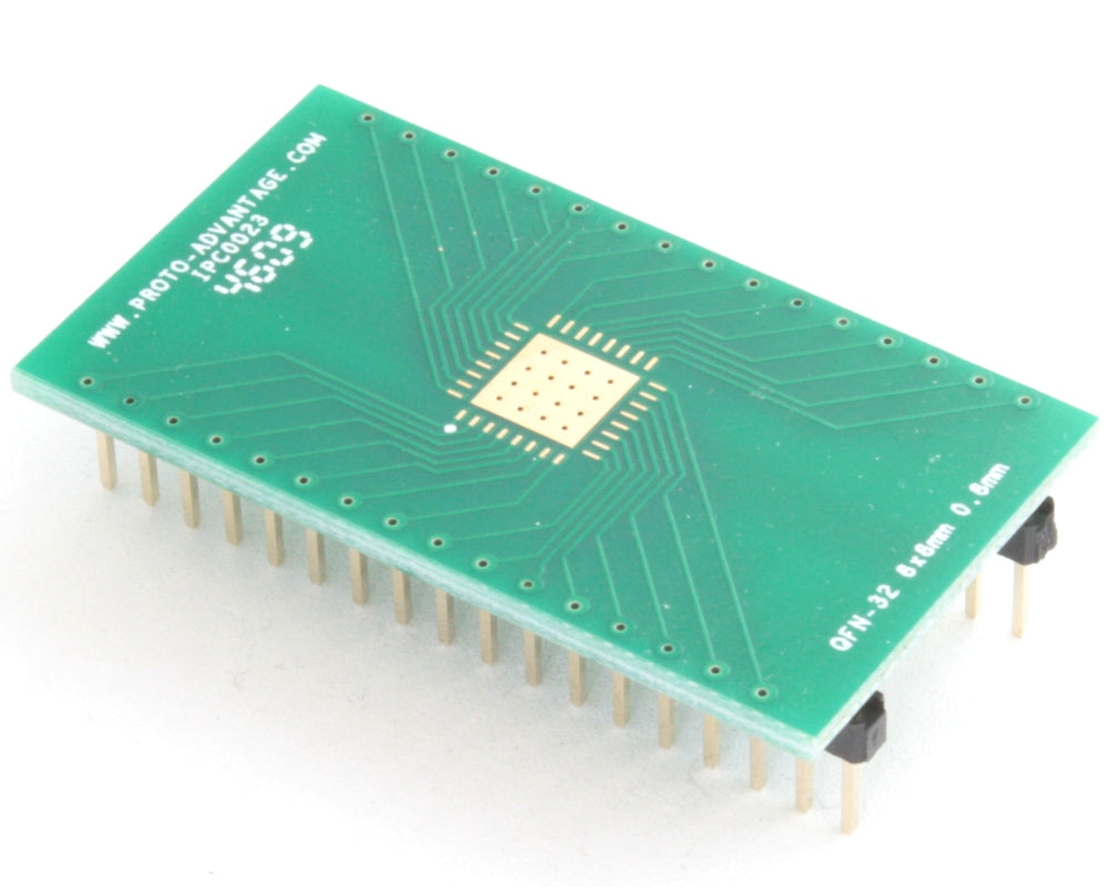 QFN-32 to DIP-36 SMT Adapter (0.8 mm pitch, 8 x 8 mm body, 5.8 x 5.8 mm pad)