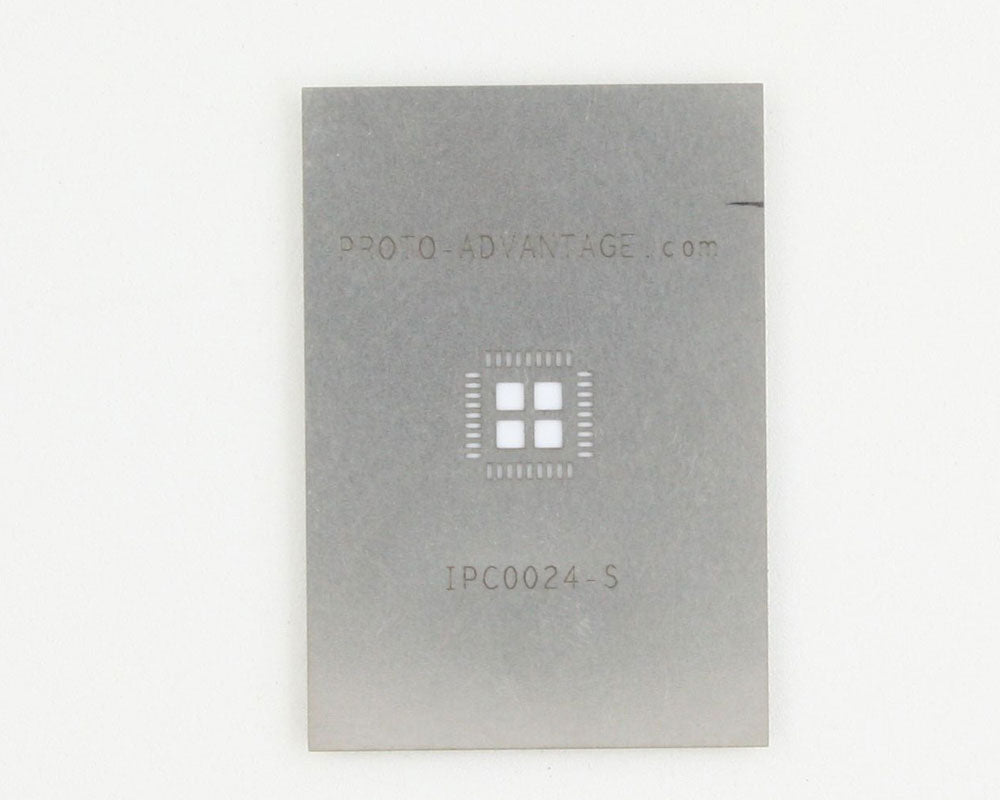 QFN-36 (0.5 mm pitch, 6 x 6 mm body, 4.1 x 4.1 mm pad) Stainless Steel Stencil
