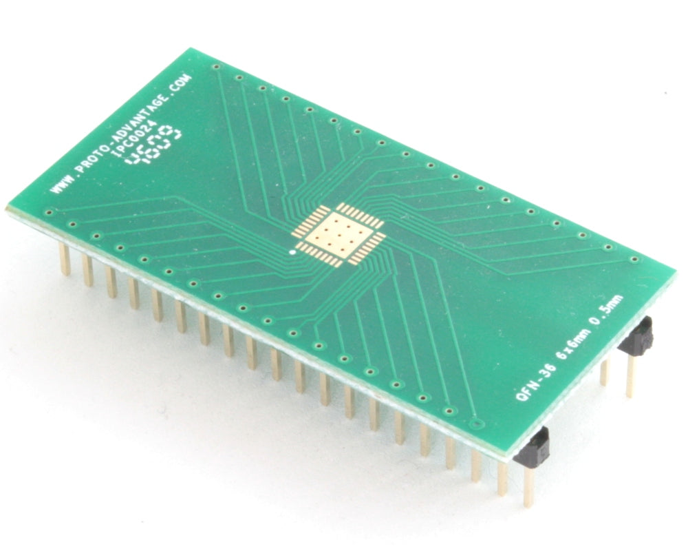 QFN-36 to DIP-40 SMT Adapter (0.5 mm pitch, 6 x 6 mm body, 4.1 x 4.1 mm pad)