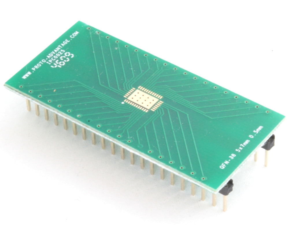 QFN-38 to DIP-42 SMT Adapter (0.5 mm pitch, 5 x 7 mm body, 3.5 x 5.5 mm pad)