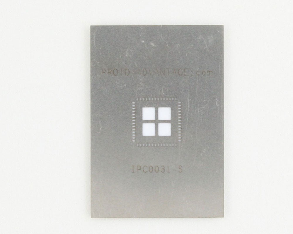 QFN-56 (0.5 mm pitch, 8 x 8 mm body, 6.1 x 6.1 mm pad) Stainless Steel Stencil