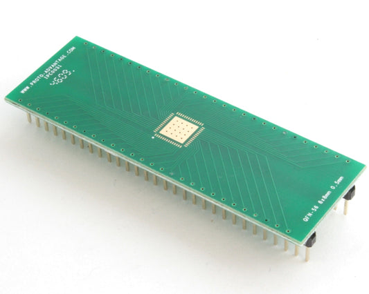 QFN-56 to DIP-60 SMT Adapter (0.5 mm pitch, 8 x 8 mm body, 6.1 x 6.1 mm pad)