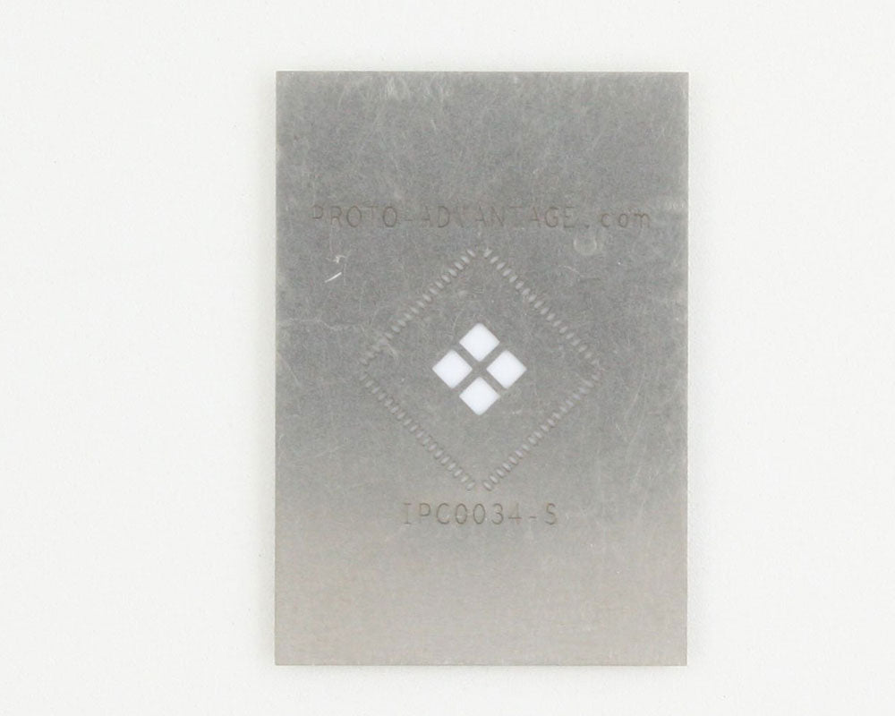 QFN-72 (0.5 mm pitch, 10 x 10 mm body, 4.7 x 4.7 mm pad) Stainless Steel Stencil