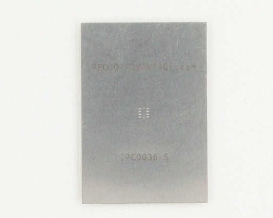 QFN-10 (0.5 mm pitch, 2.1 x 1.6 mm body) Stainless Steel Stencil