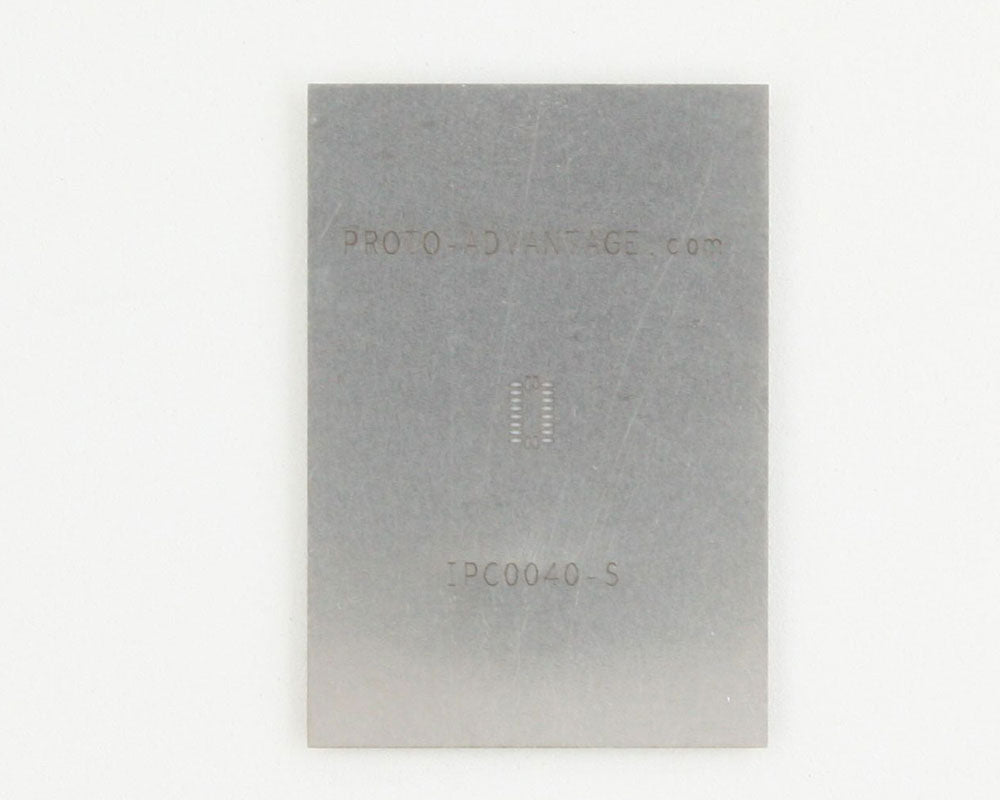 QFN-20 (0.4 mm pitch, 3.2 x 1.8 mm body) Stainless Steel Stencil