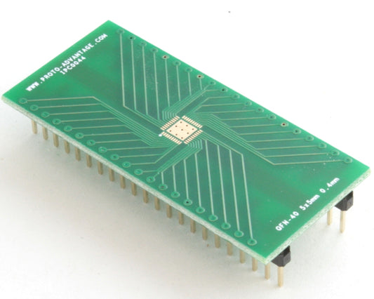 QFN-40 to DIP-44 SMT Adapter (0.4 mm pitch, 5 x 5 mm body, 3.5 x 3.5 mm pad)