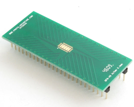 QFN-46 to DIP-50 SMT Adapter (0.4 mm pitch, 4 x 7 mm body, 2.5 x 5.5 mm pad)