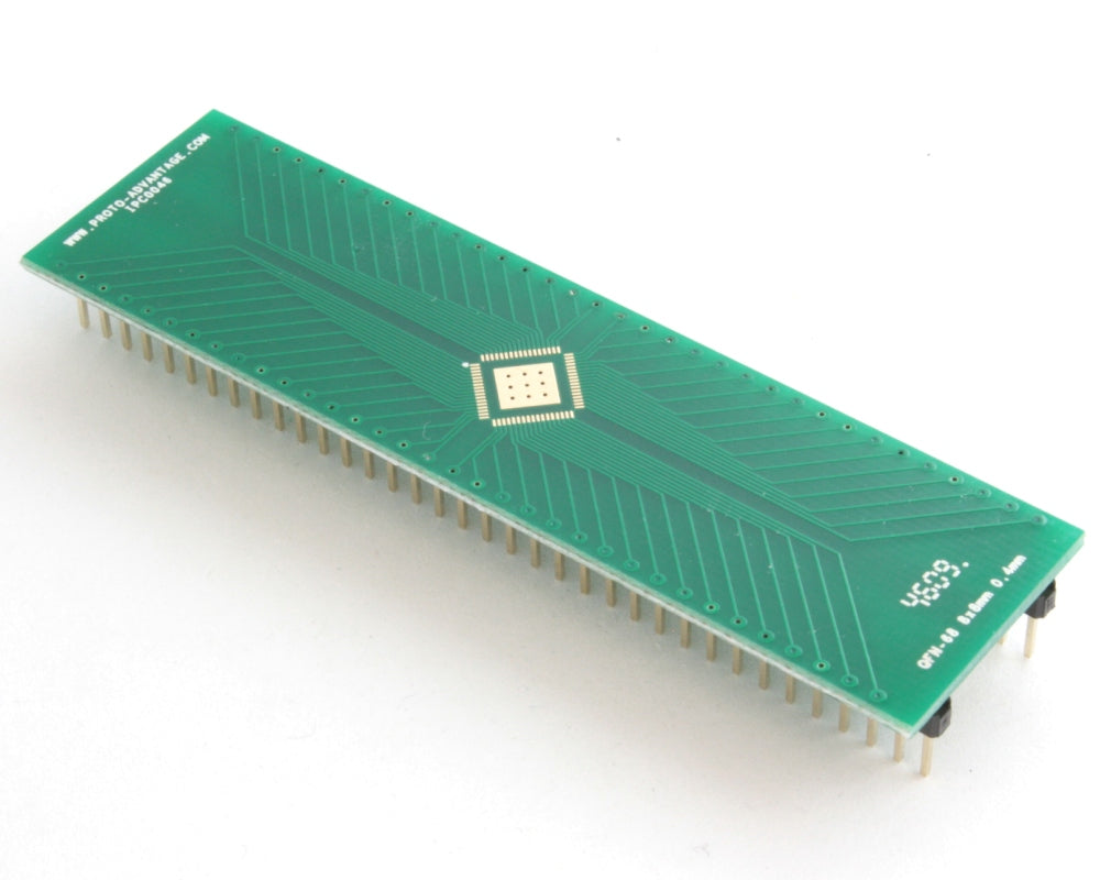 QFN-68 to DIP-72 SMT Adapter (0.4 mm pitch, 8 x 8 mm body, 4.9 x 4.9 mm pad)