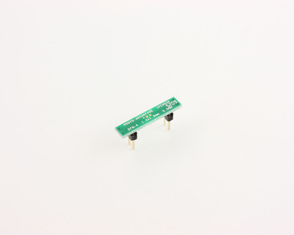 DFN-4 to DIP-4 SMT Adapter (0.5 mm pitch, 1.3 x 1.5 mm body)