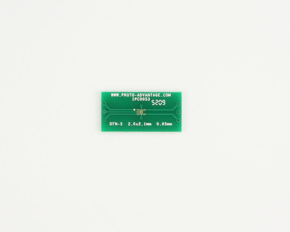 DFN-5 to DIP-10 SMT Adapter (0.65 mm pitch, 2.0 x 2.1 mm body)