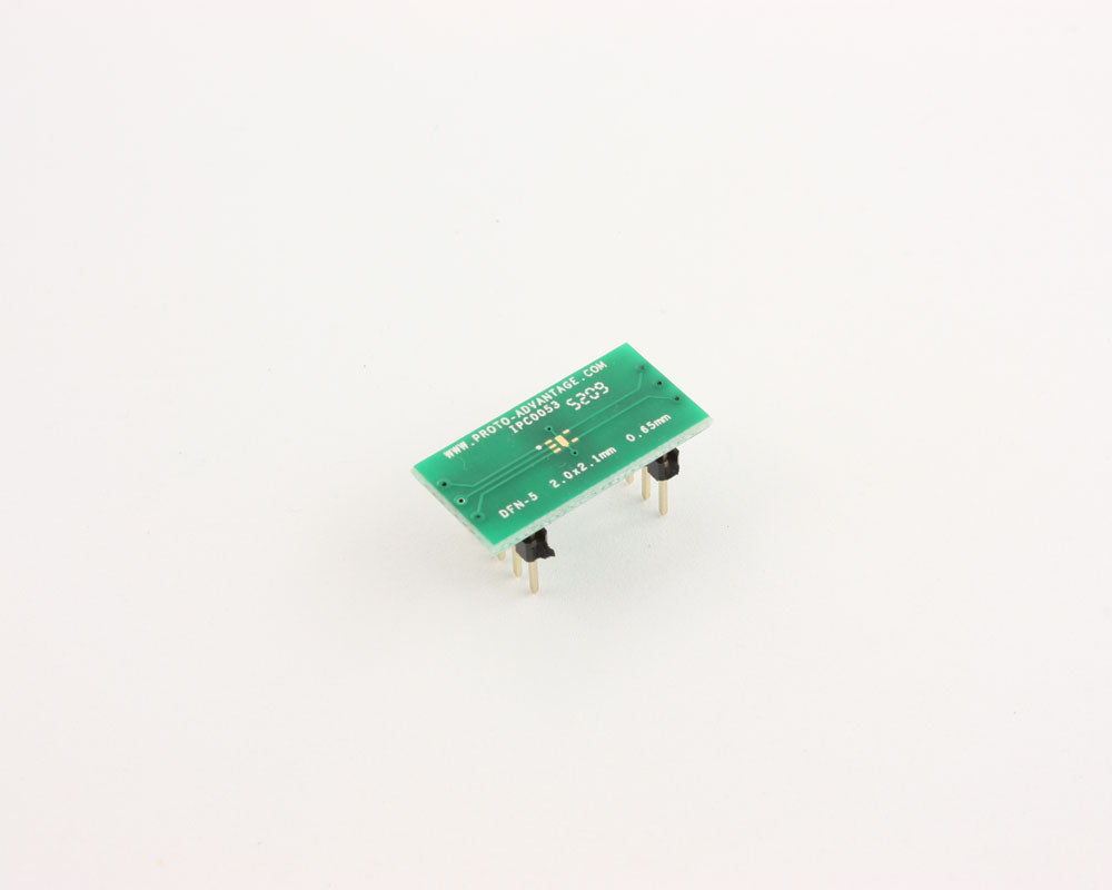 DFN-5 to DIP-10 SMT Adapter (0.65 mm pitch, 2.0 x 2.1 mm body)