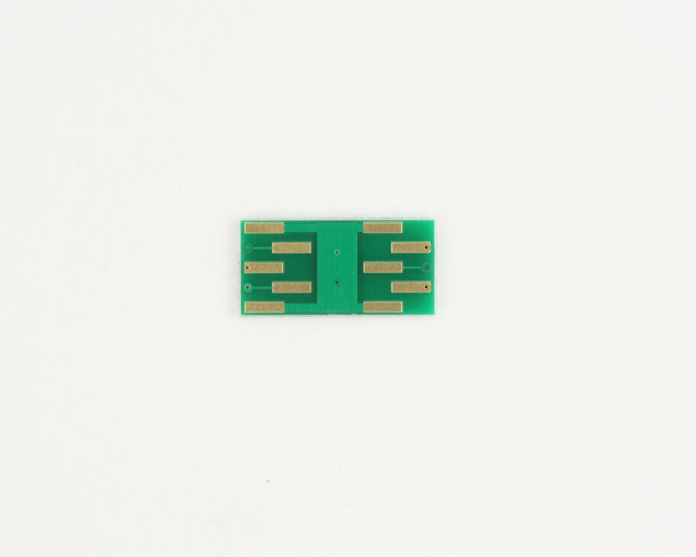 DFN-6 to DIP-10 SMT Adapter (0.5 mm pitch, 1.6 x 1.6 mm body)