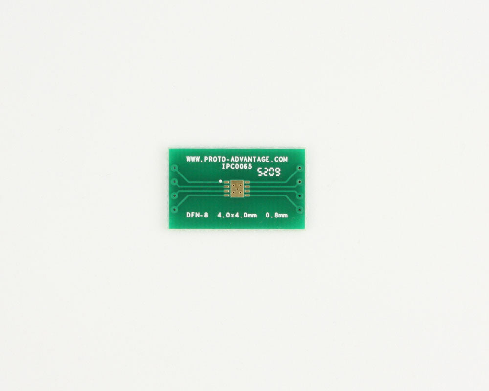 DFN-8 to DIP-12 SMT Adapter (0.8 mm pitch, 4.0 x 4.0 mm body)