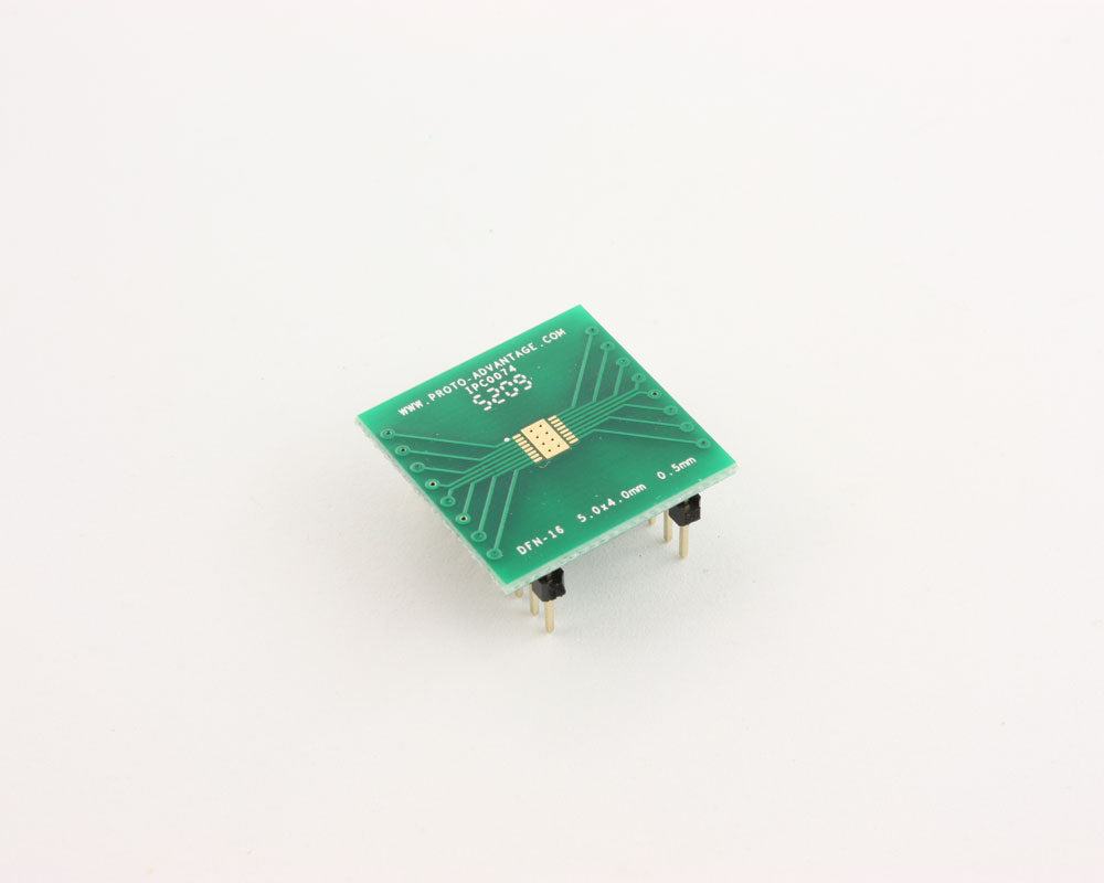 DFN-16 to DIP-20 SMT Adapter (0.5 mm pitch, 5.0 x 4.0 mm body)