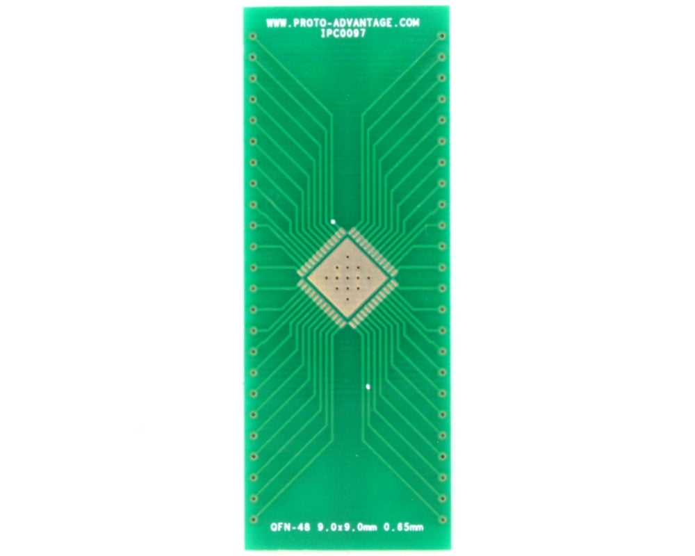 QFN-48 to DIP-52 SMT Adapter (0.65 mm pitch, 9.0 x 9.0 mm body, 6.8 x 6.8 mm pad