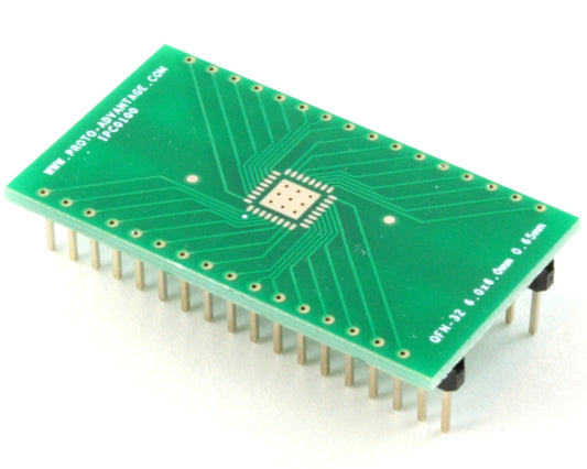 QFN-32 to DIP-36 SMT Adapter (0.65 mm pitch, 6.0 x 6.0 mm body)