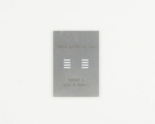 SOIC-8 (1.27 mm pitch, 300 mil body) Stainless Steel Stencil