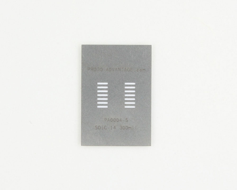 SOIC-14 (1.27 mm pitch, 300 mil body) Stainless Steel Stencil