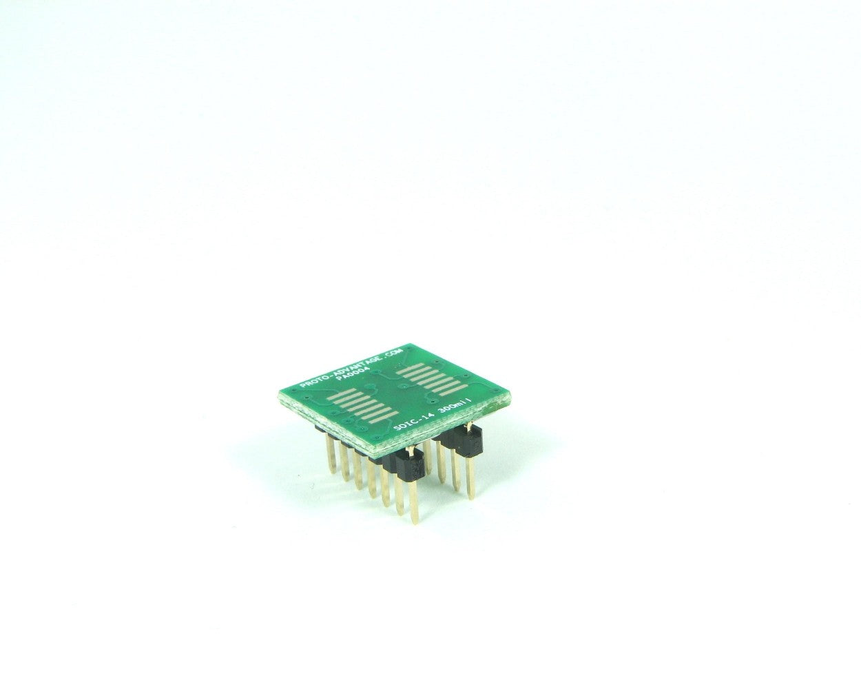 SOIC-14 to DIP-14 SMT Adapter (1.27 mm pitch, 300 mil body)