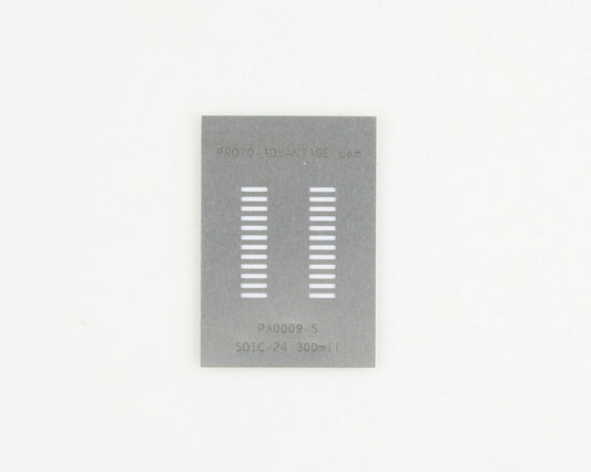 SOIC-24 (1.27 mm pitch, 300 mil body) Stainless Steel Stencil