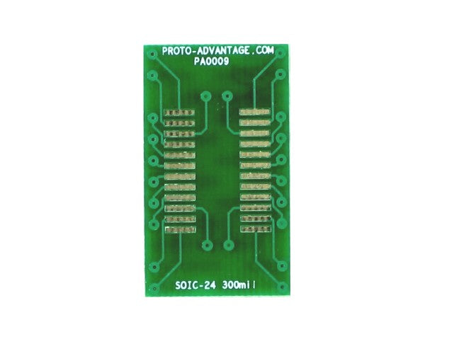 SOIC-24 to DIP-24 SMT Adapter (1.27 mm pitch, 300 mil body)