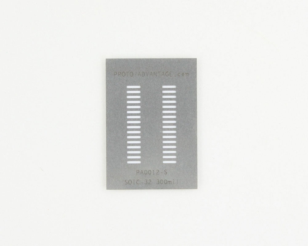 SOIC-32 (1.27 mm pitch) Stainless Steel Stencil