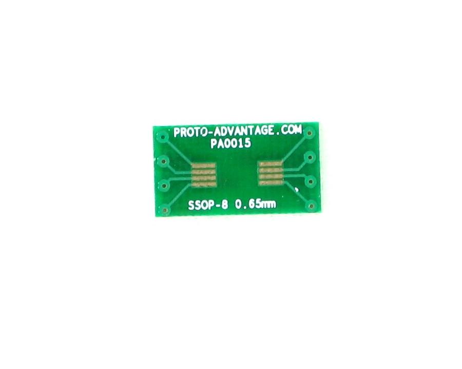 SSOP-8 to DIP-8 SMT Adapter (0.65 mm pitch)