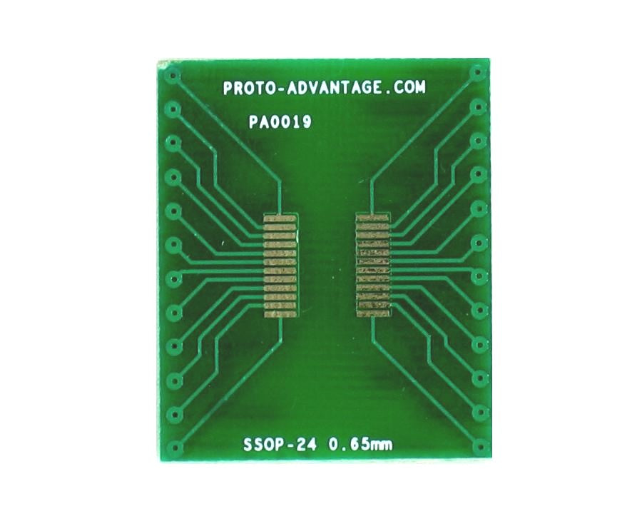 SSOP-24 to DIP-24 SMT Adapter (0.65 mm pitch)
