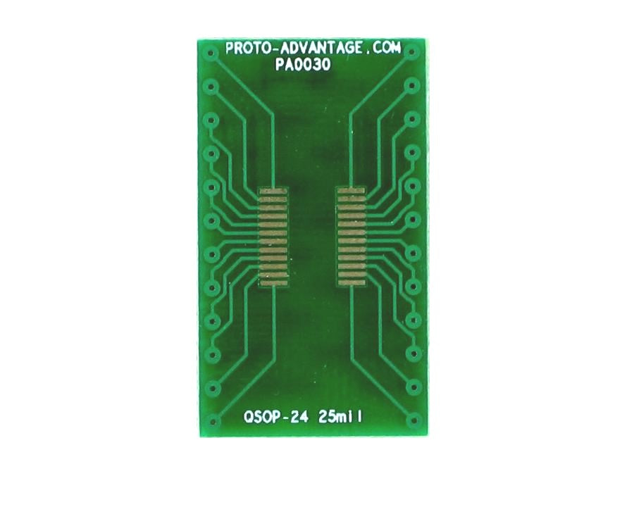 QSOP-24 to DIP-24 SMT Adapter (0.635 mm / 25 mil pitch)