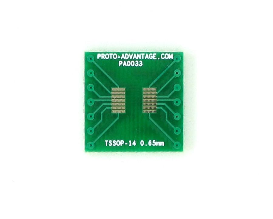 TSSOP-14 to DIP-14 SMT Adapter (0.65 mm pitch)