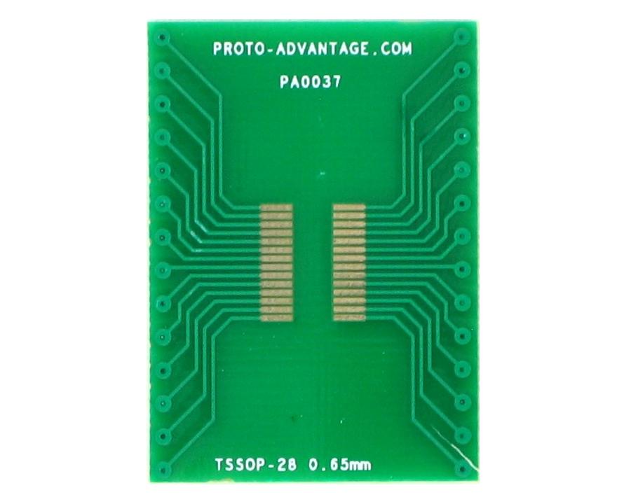 TSSOP-28 to DIP-28 SMT Adapter (0.65 mm pitch)
