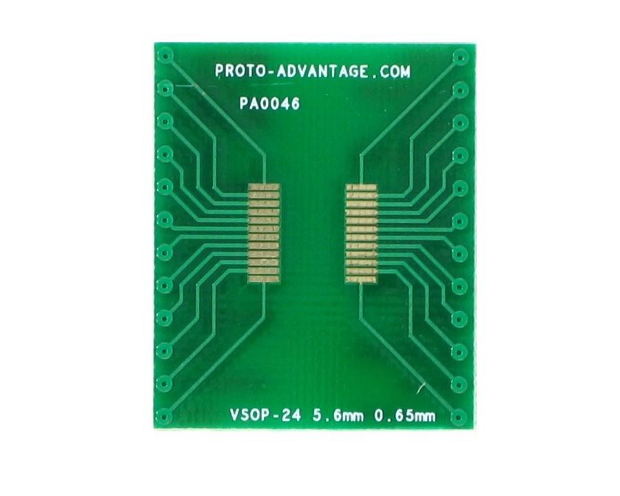 VSOP-24 to DIP-24 SMT Adapter (0.65 mm pitch, 5.6 mm body)