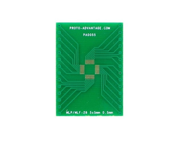 MLP/MLF-28 to DIP-28 SMT Adapter (0.5 mm pitch, 5 x 5 mm body)