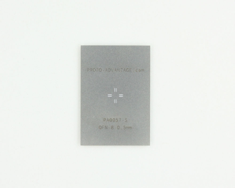 QFN-8 (0.5 mm pitch, 3 x 3 mm body) Stainless Steel Stencil