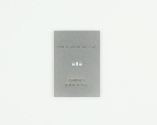 QFN-8 (0.65 mm pitch, 3 x 3 mm body) Stainless Steel Stencil