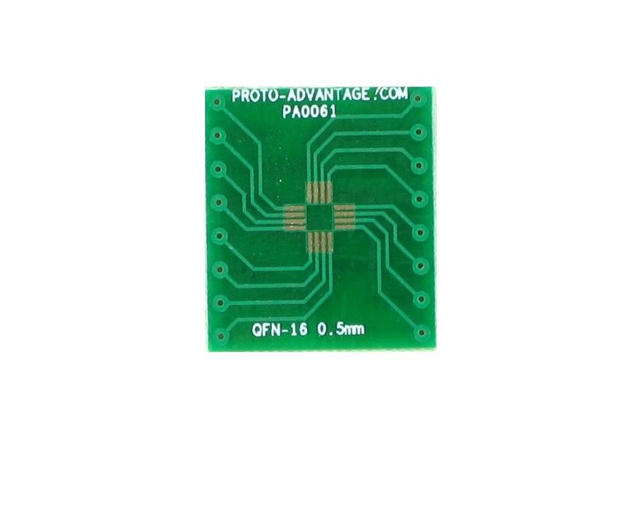 QFN-16 to DIP-16 SMT Adapter (0.5 mm pitch, 3 x 3 mm body)