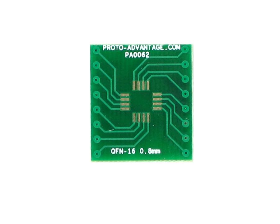 QFN-16 to DIP-16 SMT Adapter (0.8 mm pitch, 5 x 5 mm body)
