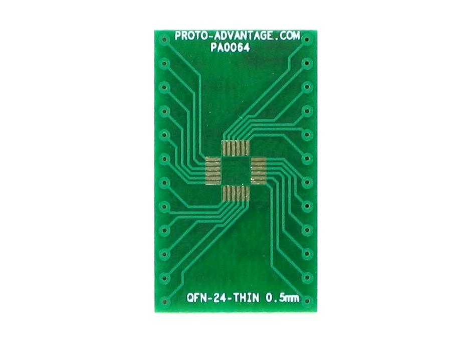QFN-24-THIN to DIP-24 SMT Adapter (0.5 mm pitch, 4 x 4 mm body)