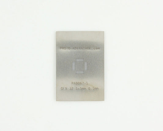 QFN-32 (0.5 mm pitch, 5 x 5 mm body) Stainless Steel Stencil