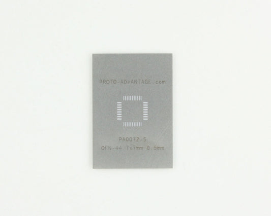 QFN-44 (0.5 mm pitch, 7 x 7 mm body) Stainless Steel Stencil