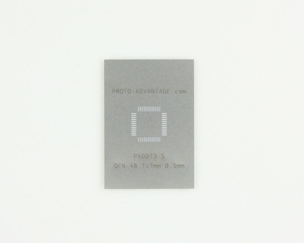 QFN-48 (0.5 mm pitch, 7 x 7 mm body) Stainless Steel Stencil