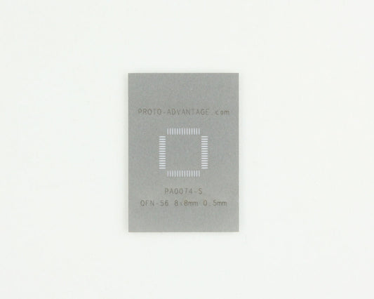 QFN-56 (0.5 mm pitch, 8 x 8 mm body) Stainless Steel Stencil